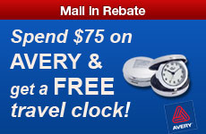Get a Free Clock with Avery Products!