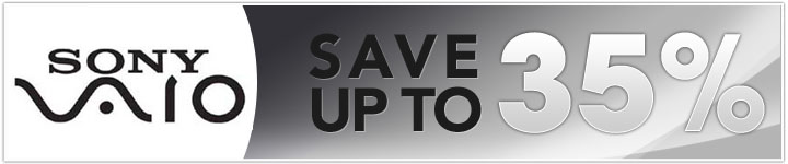 Save up to 35% on SONY   Vaio brands
